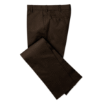 Pantalon tissu 
brun plein
